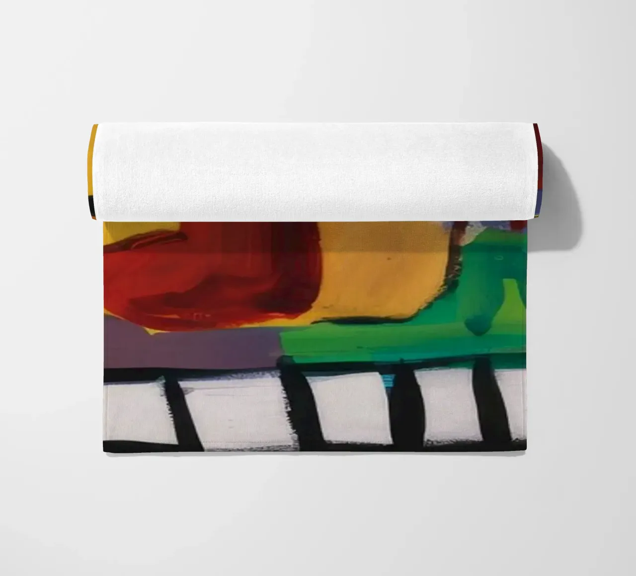Abstract Mask Faces beach towel by Muse Fragments