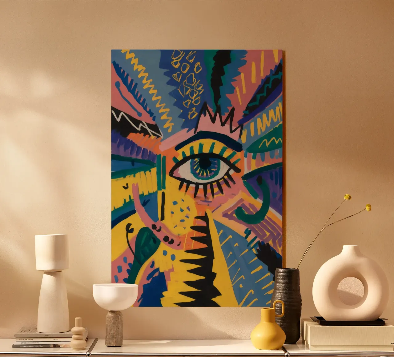 Oogexplosie Visie acryl van Muse Fragments