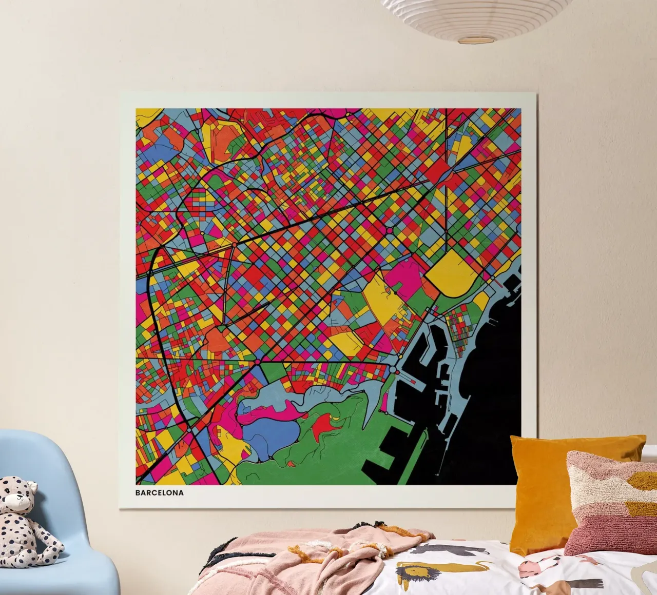 Barcelona poster da The Cartography Collection