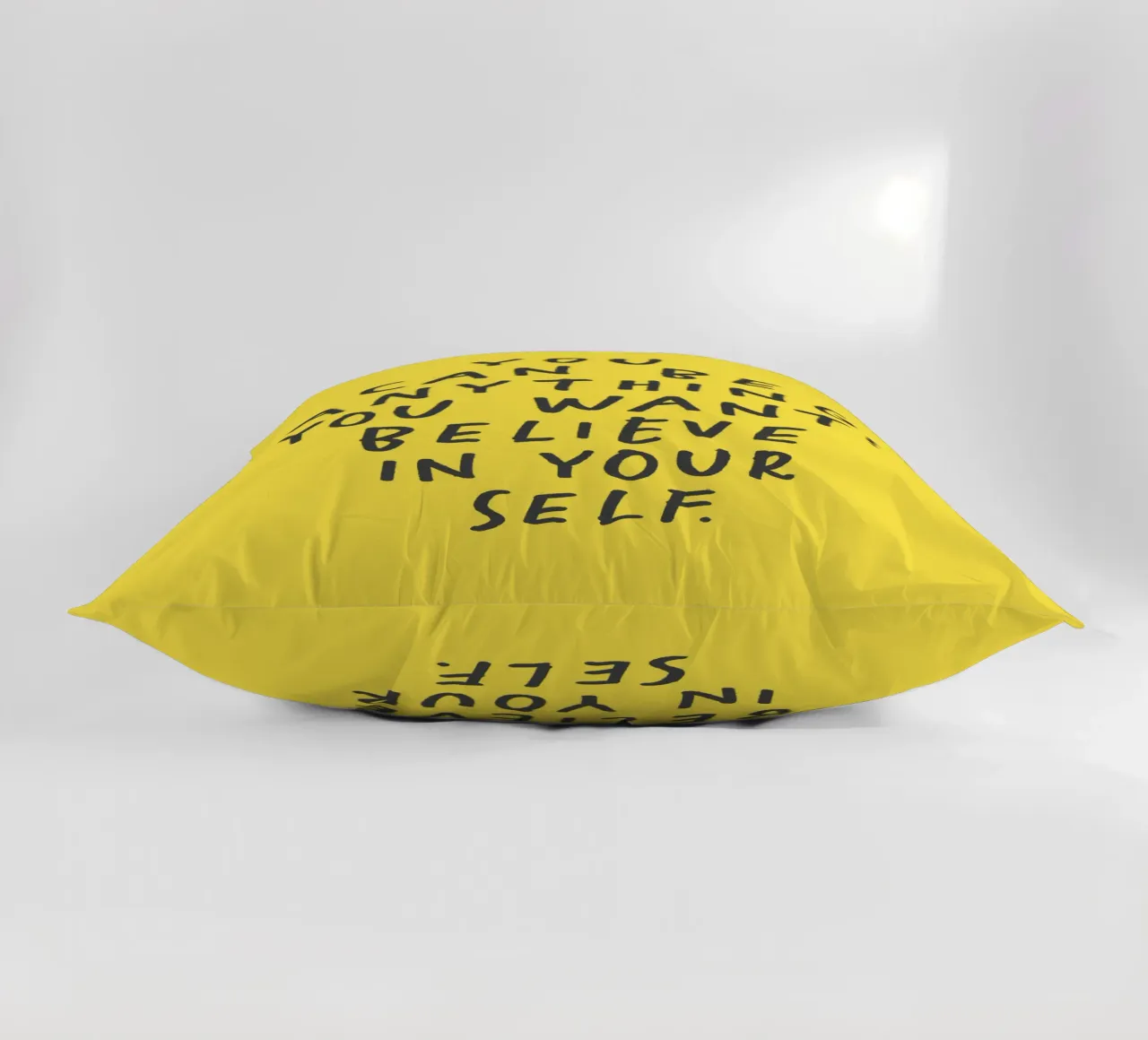 You Can Be Anything You Want Believe in Yourself Typography decorative cushion by THE MOTIVATED TYPE