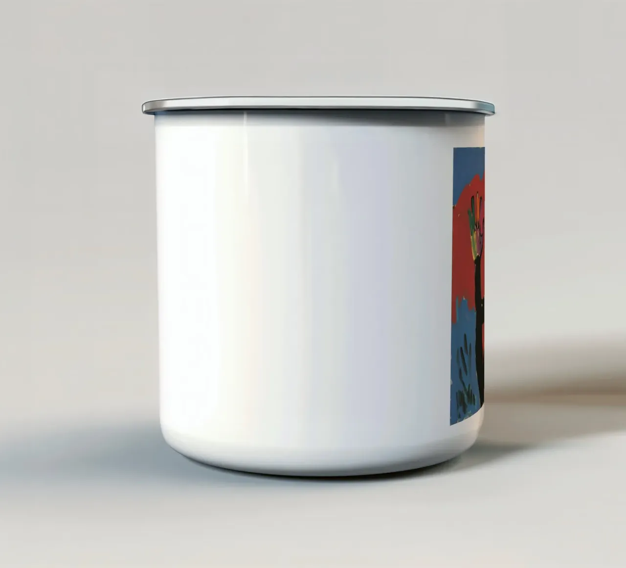 Bestia dal ghigno ardente tazza in smalto da Muse Fragments