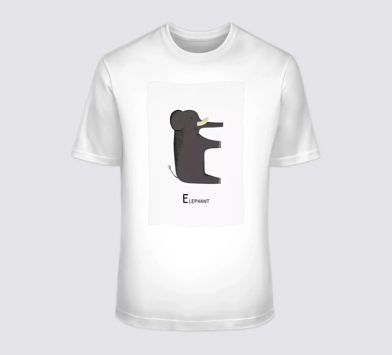 E for Elephant t-shirt da Little Flourishes