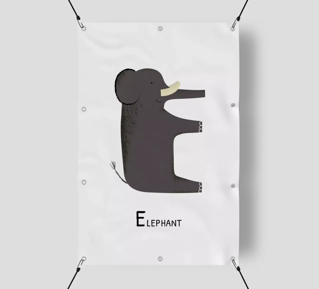 E for Elephant telo in pvc da Little Flourishes