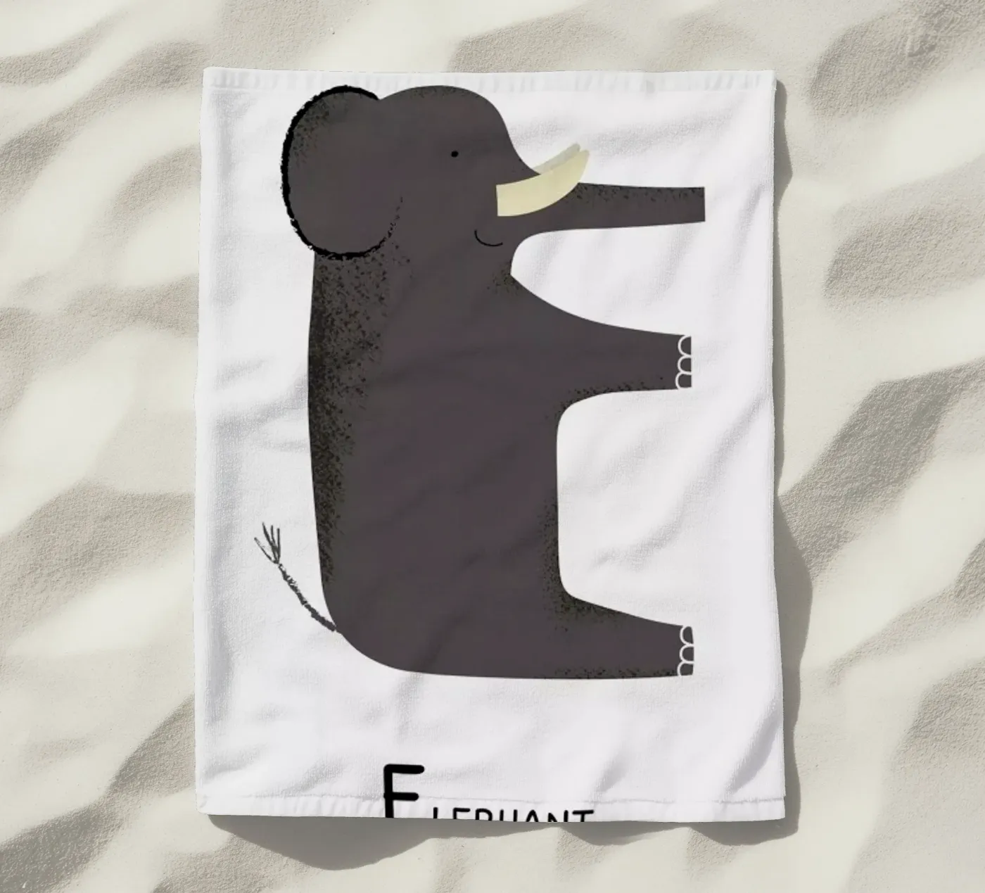 E for Elephant telo mare da Little Flourishes