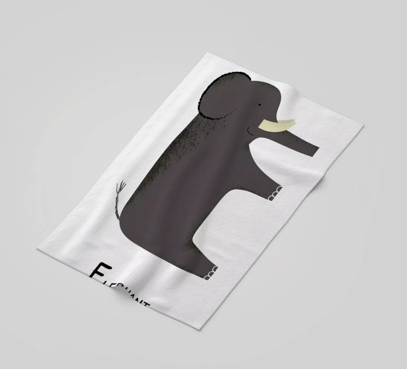 E for Elephant telo mare da Little Flourishes