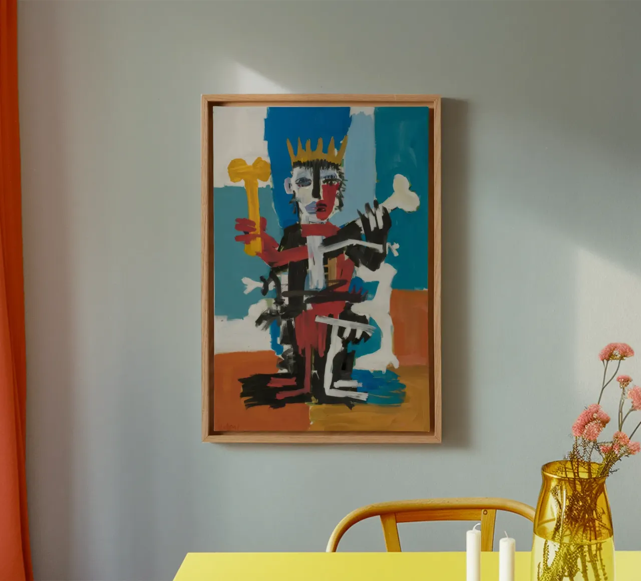 Koninklijke Krijger Houding canvas met Baklijst van Muse Fragments
