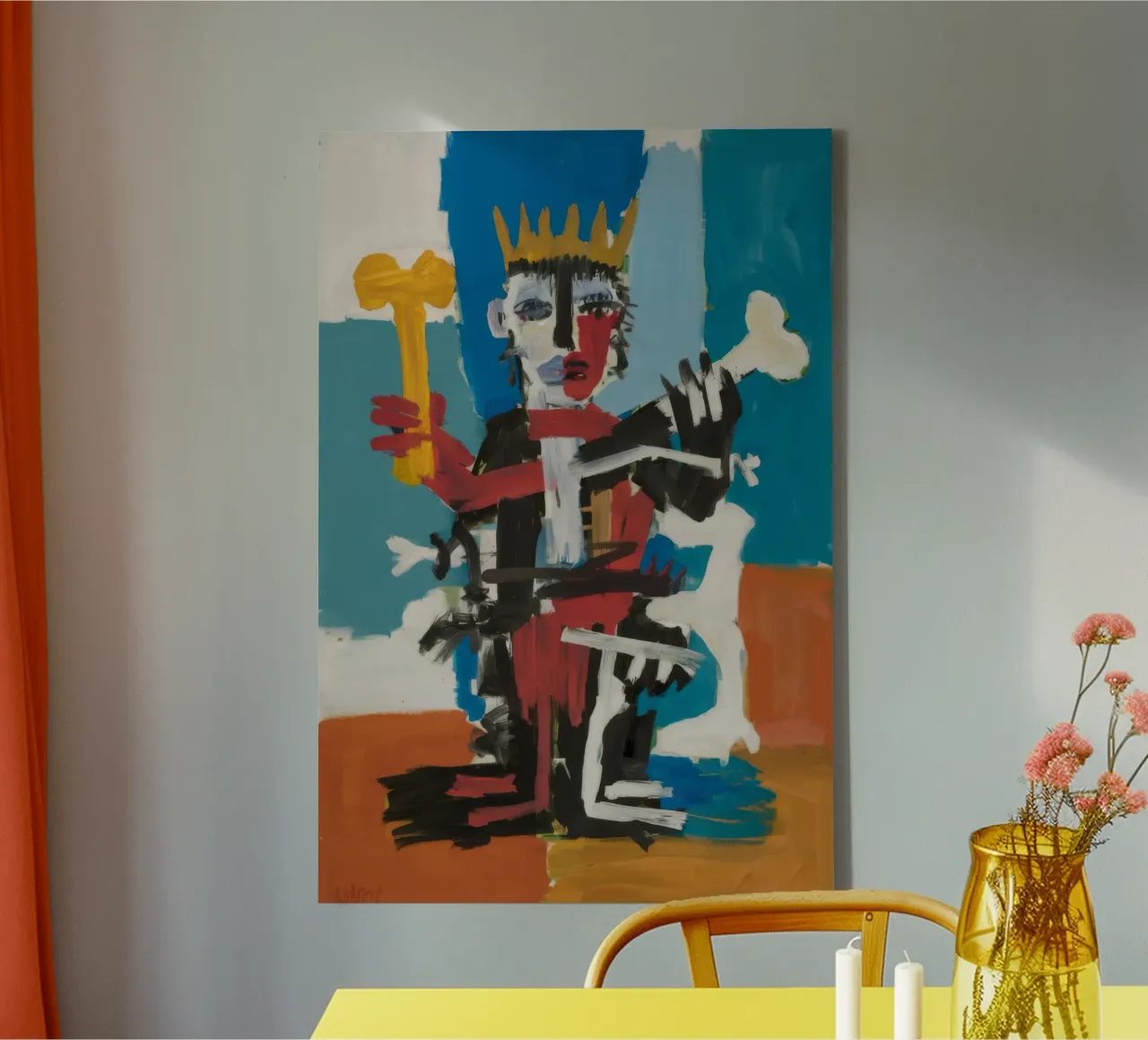 Koninklijke Krijger Houding canvas met Baklijst van Muse Fragments