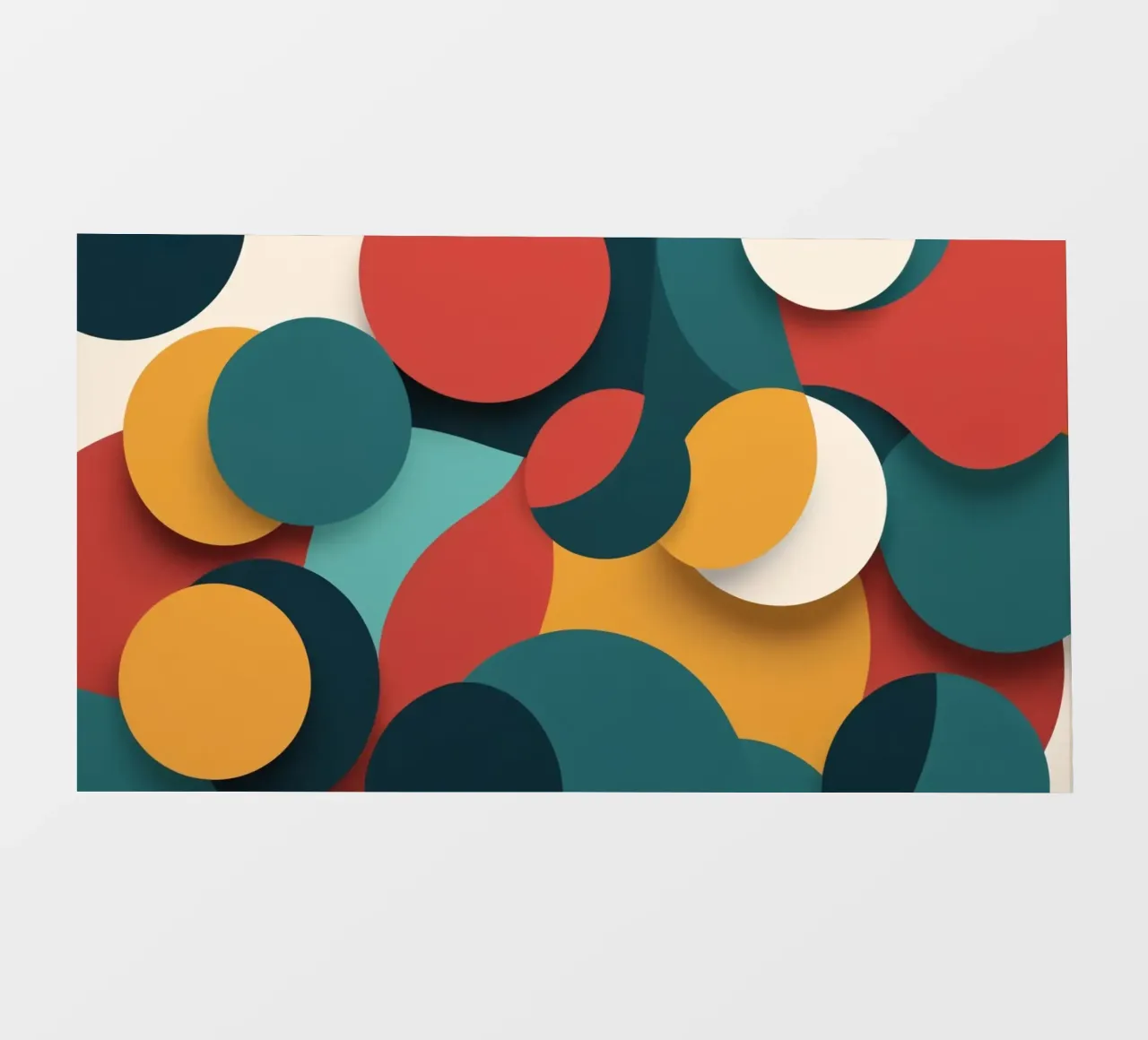 Dynamische abstracte compositie met kleurrijke cirkels backlit folie van DesignDoodle