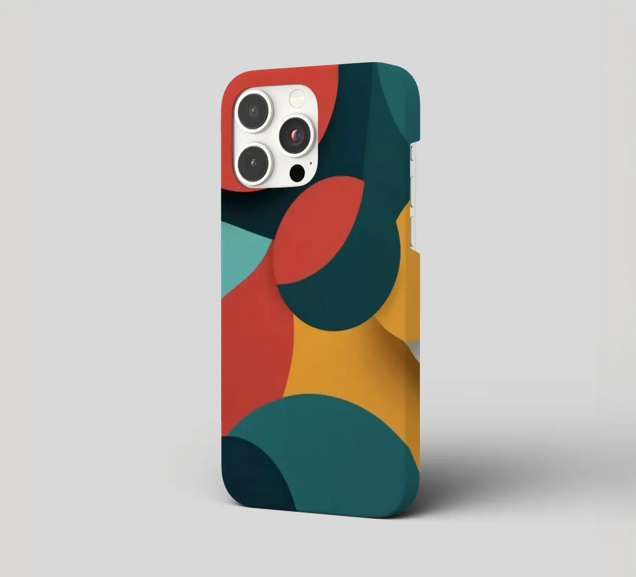 Dynamic abstract composition featuring colorful circles iphone case by DesignDoodle