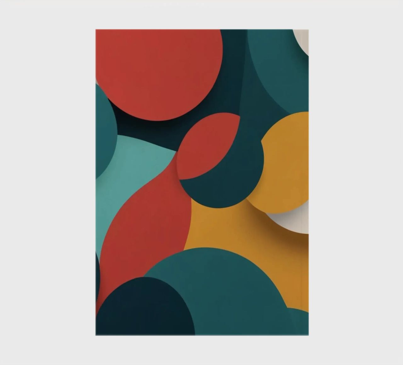 Dynamic abstract composition featuring colorful circles notebook by DesignDoodle