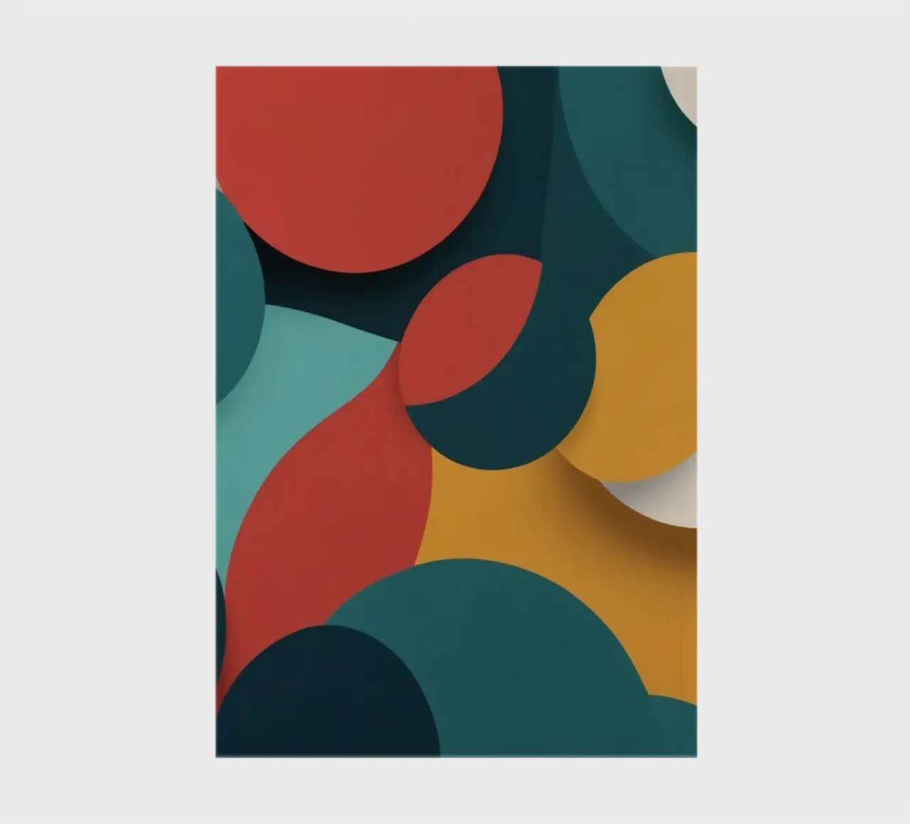 Composition abstraite dynamique avec des cercles colorés carnet de notes de DesignDoodle