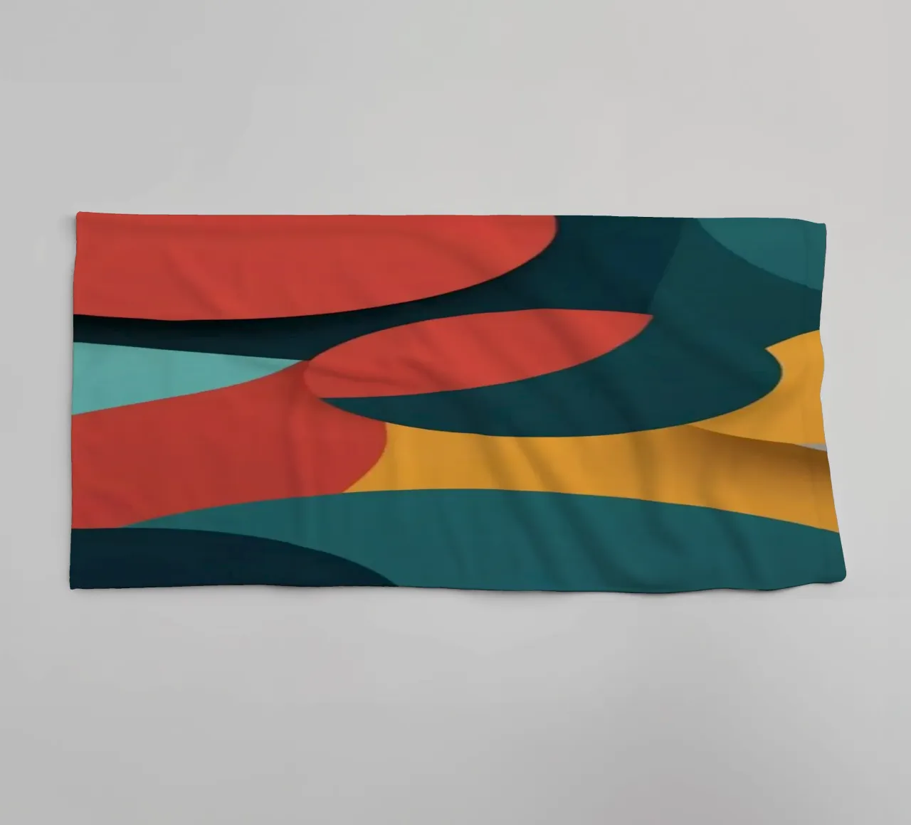 Composizione astratta dinamica con cerchi colorati asciugamano da bagno da DesignDoodle