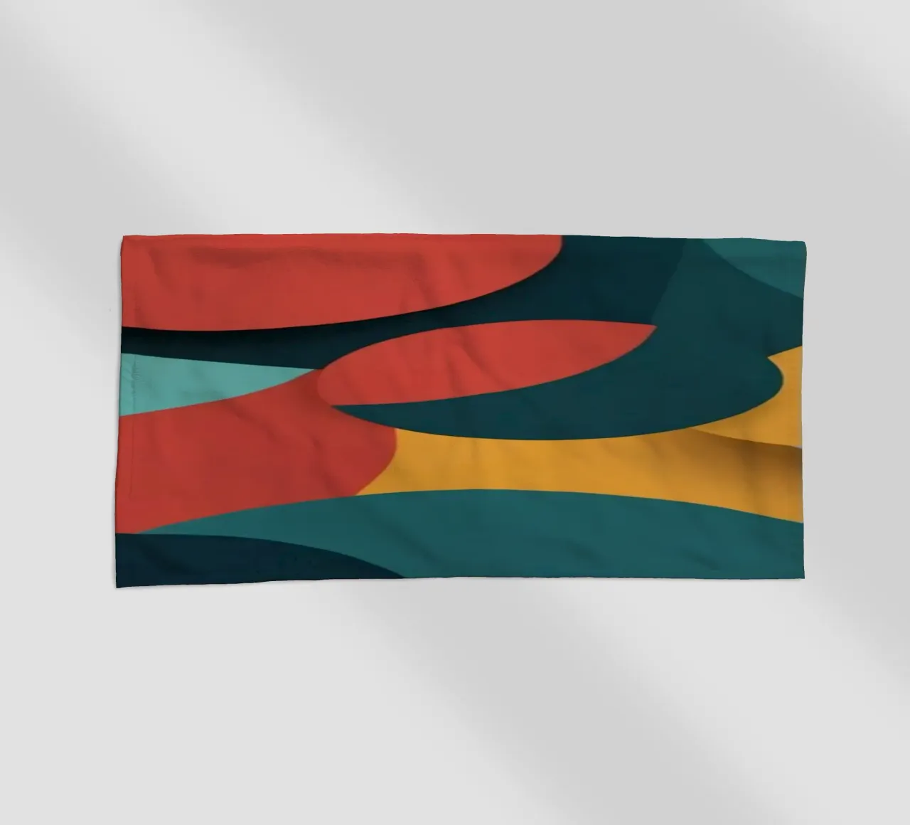 Composition abstraite dynamique avec des cercles colorés serviette de plage de DesignDoodle