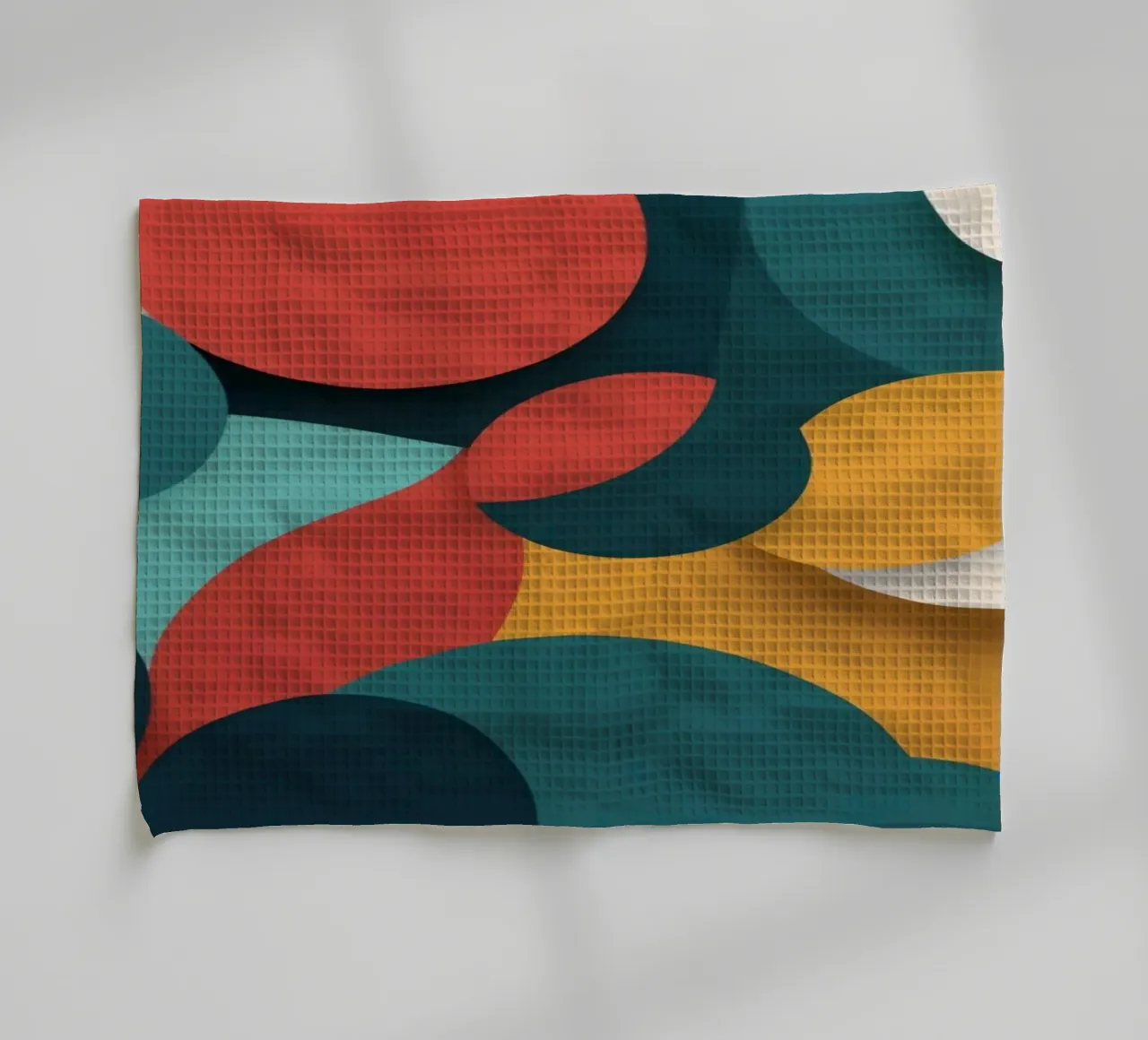 Composizione astratta dinamica con cerchi colorati canovaccio da cucina da DesignDoodle