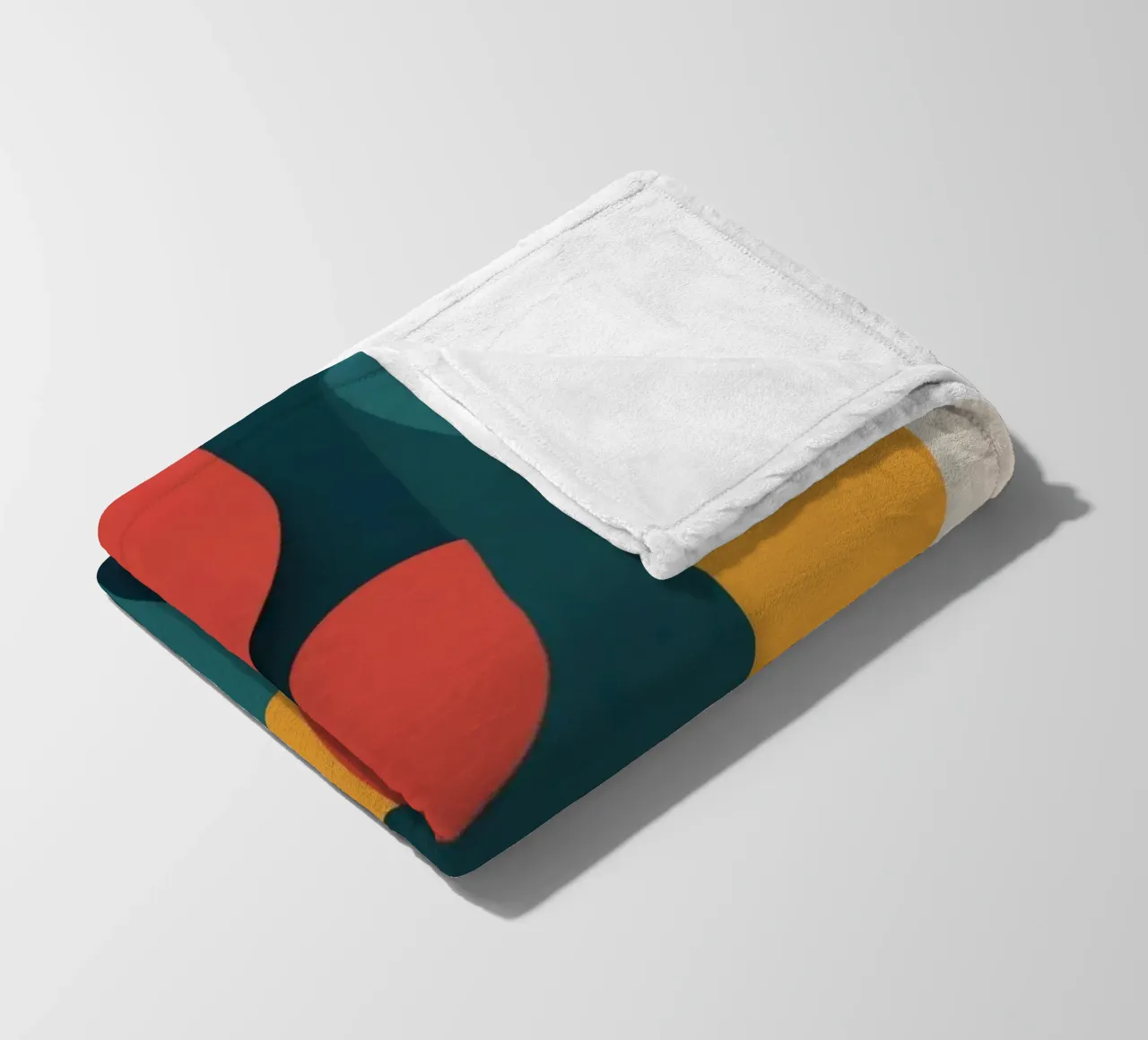 Dynamic abstract composition featuring colorful circles fleece blanket by DesignDoodle