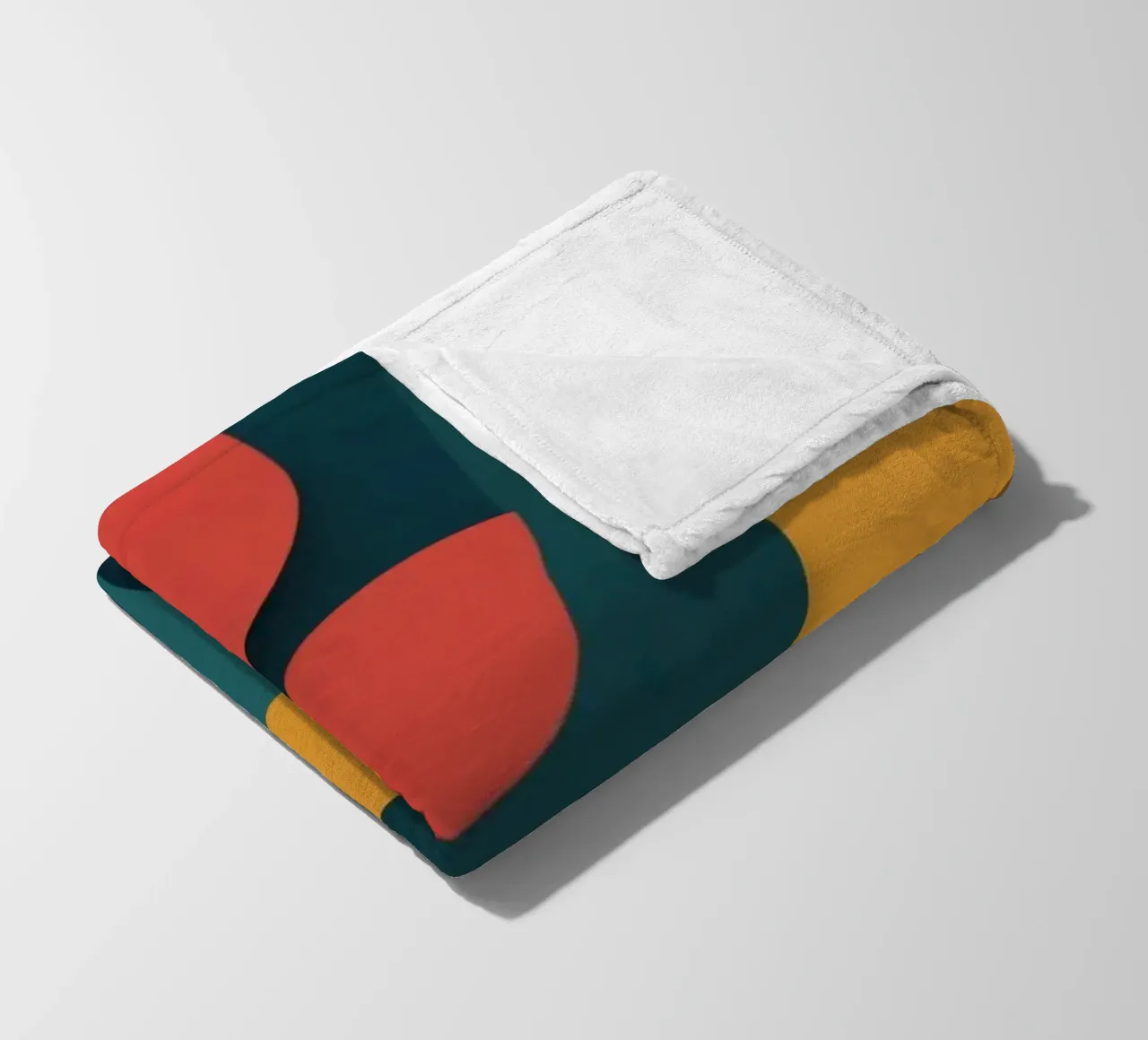 Dynamic abstract composition featuring colorful circles fleece blanket by DesignDoodle