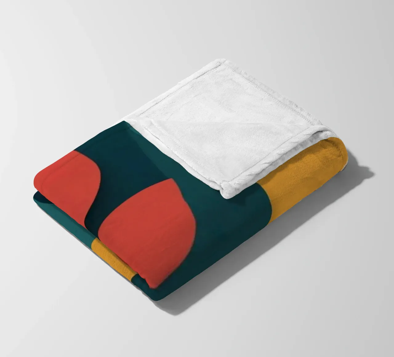 Dynamic abstract composition featuring colorful circles fleece blanket by DesignDoodle