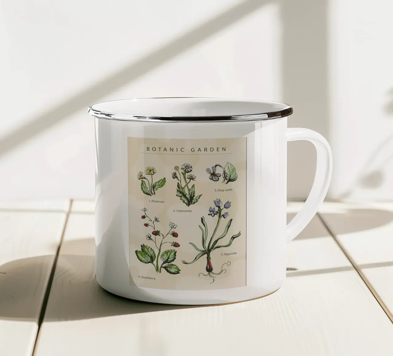 Giardino botanico tazza in smalto da ARTVI-SHOP