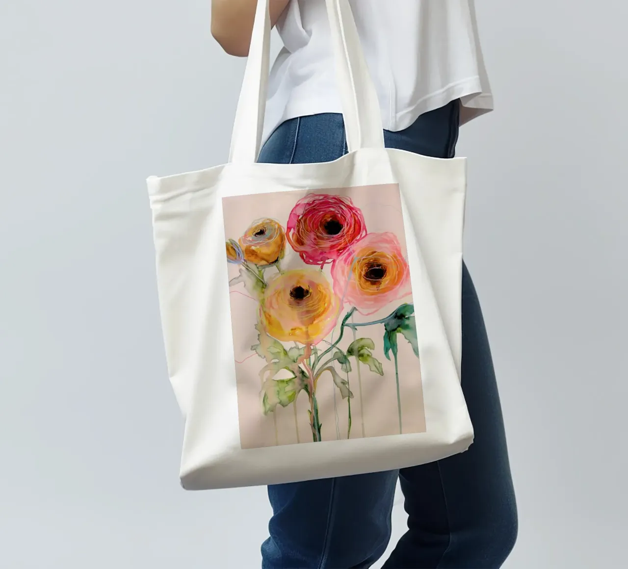 Ranunculus 06 Jutebeutel von Leigh Viner