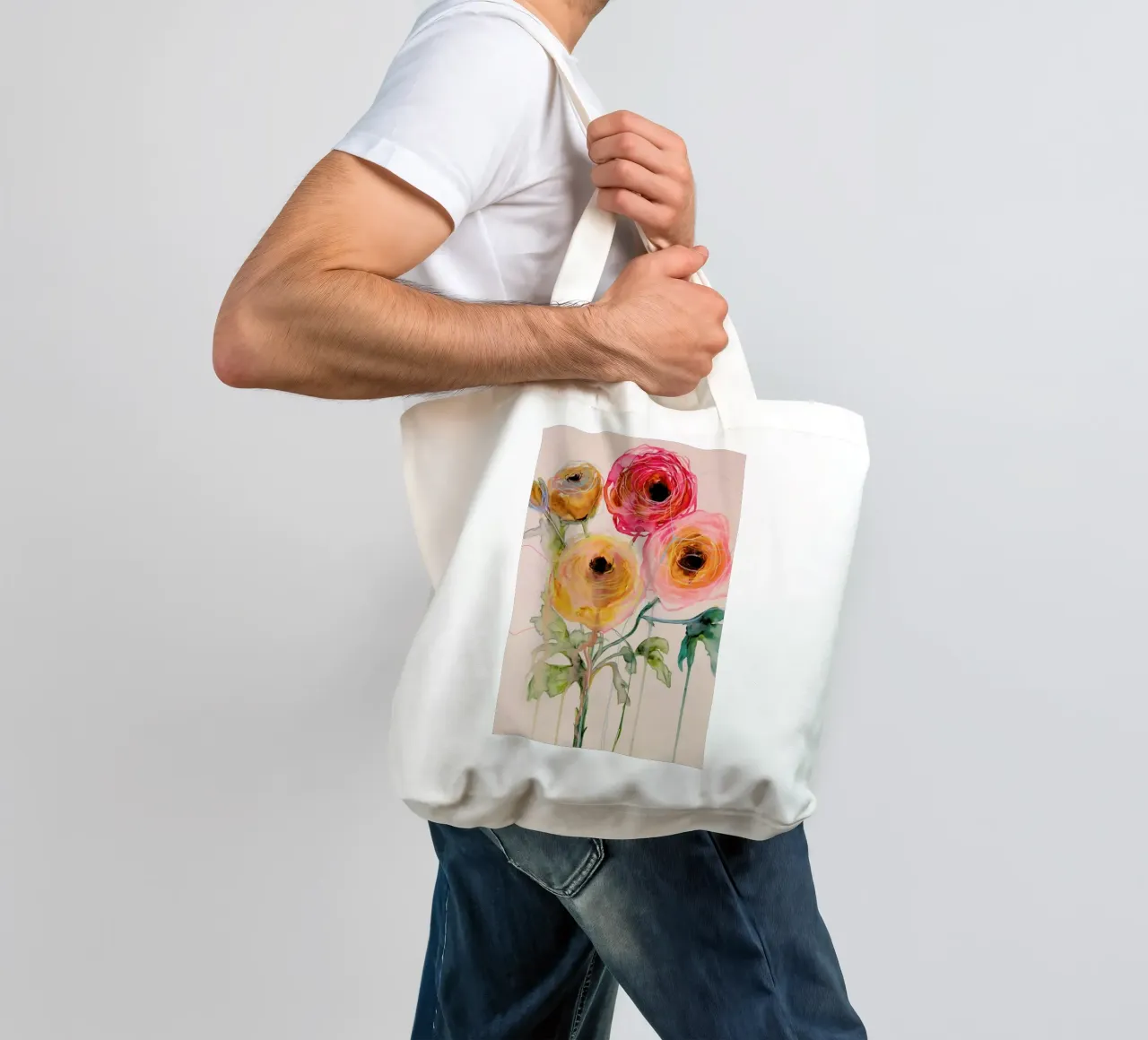 Ranunculus 06 Jutebeutel von Leigh Viner