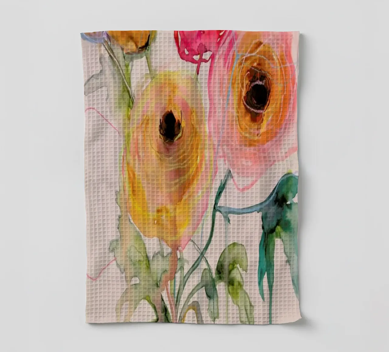 Ranunculus 06 Geschirrtuch von Leigh Viner