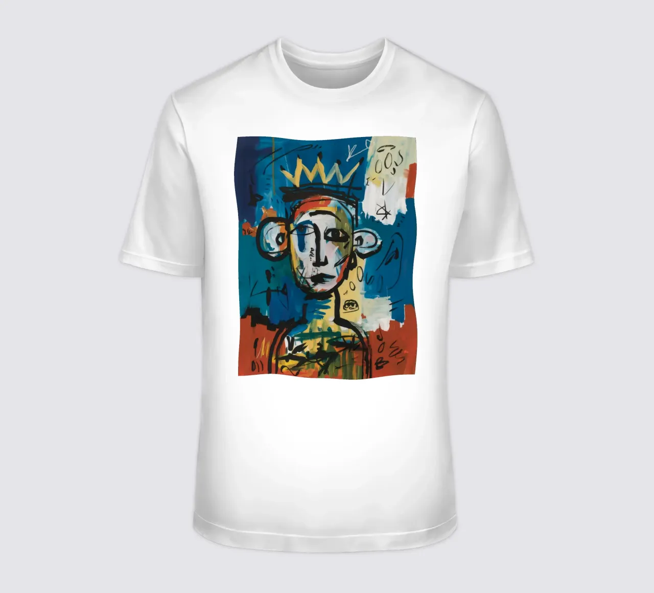 Gekröntes abstraktes Porträt T-Shirt von Muse Fragments