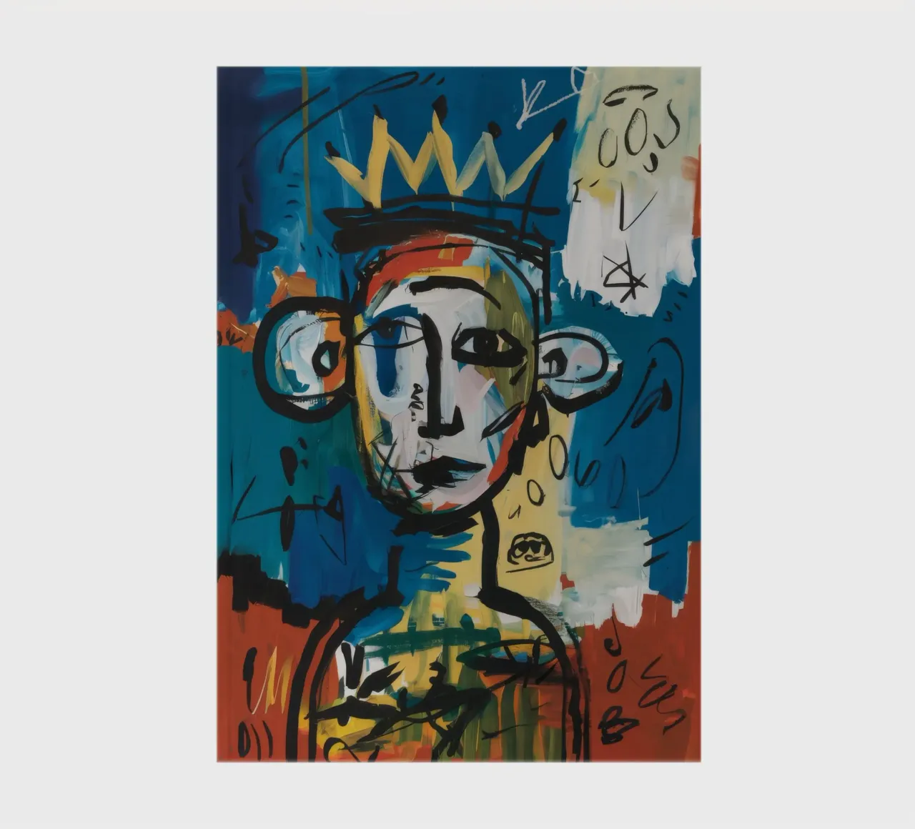 Crowned Abstract Portrait notebook by Muse Fragments