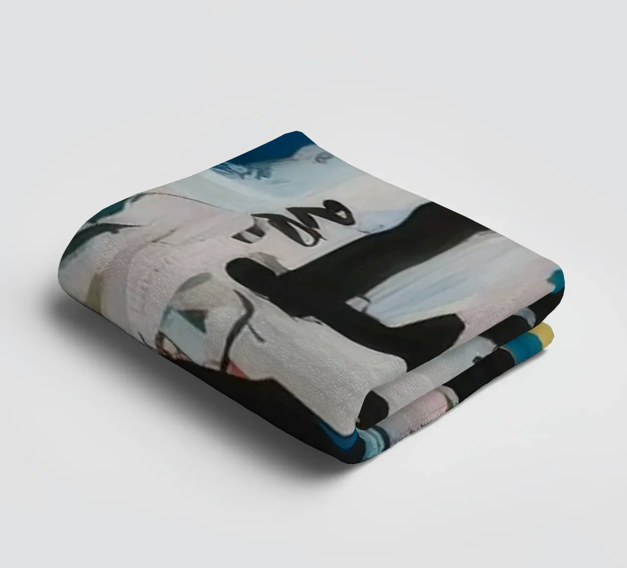 Crowned Abstract Portrait towel by Muse Fragments