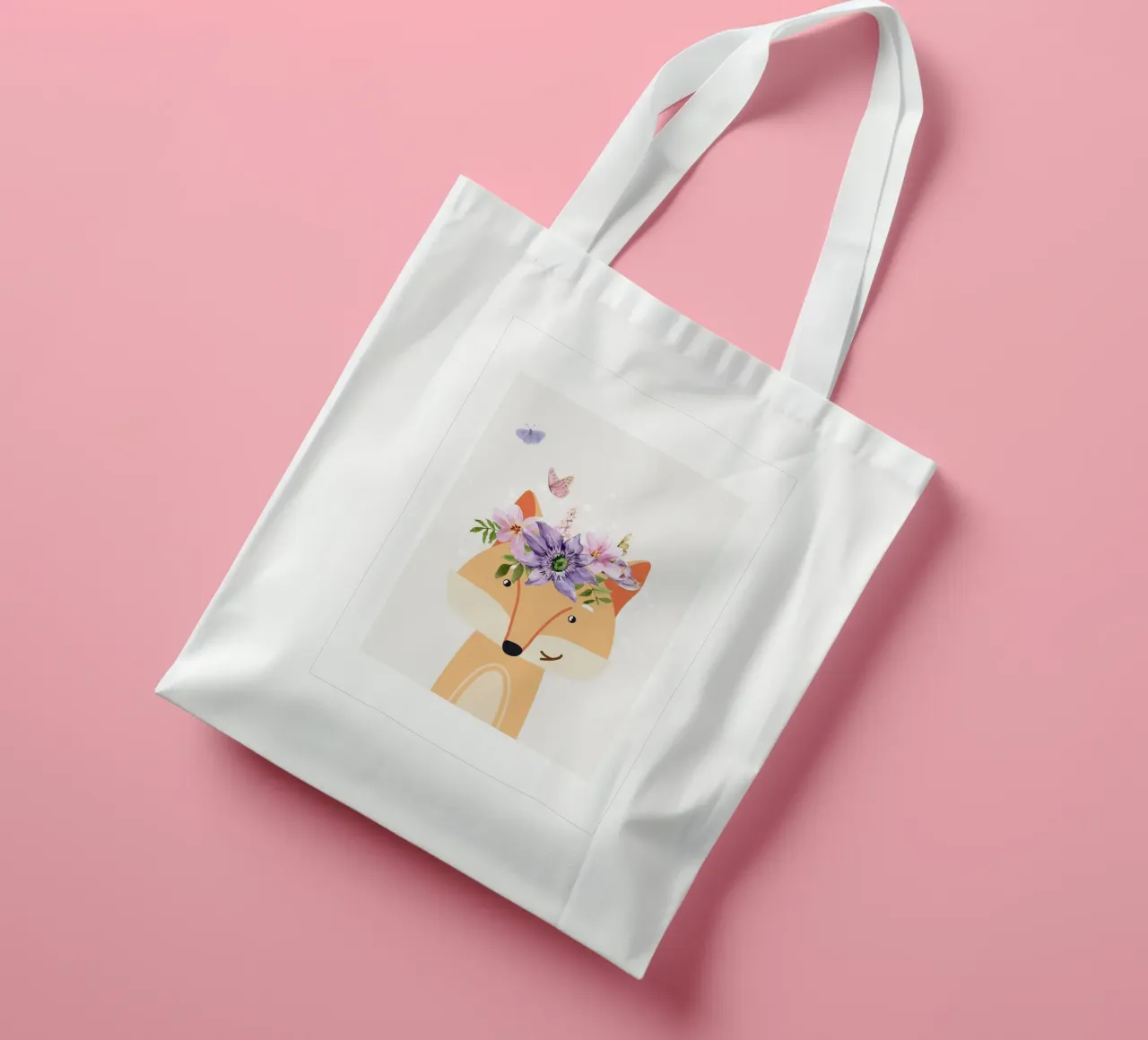 LITTLE FOX borsa in juta da Einfach Uebel