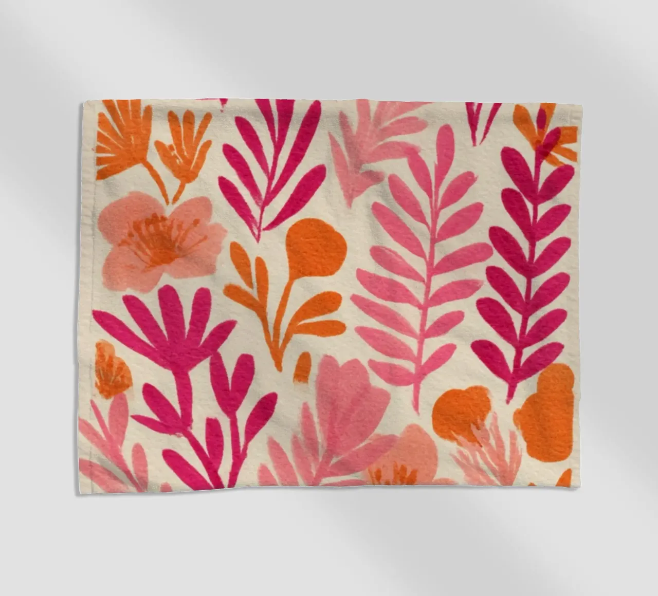 Botanical Abstract Pink and Orange telo mare da Gypsy Galleria