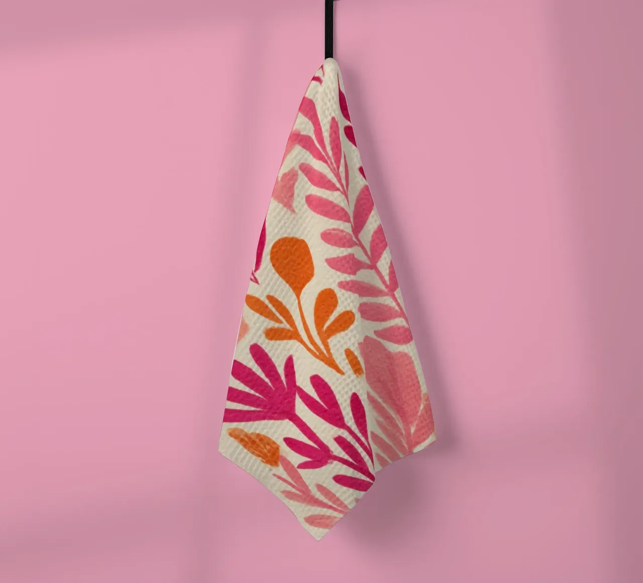 Botanical Abstract Pink and Orange canovaccio da cucina da Gypsy Galleria