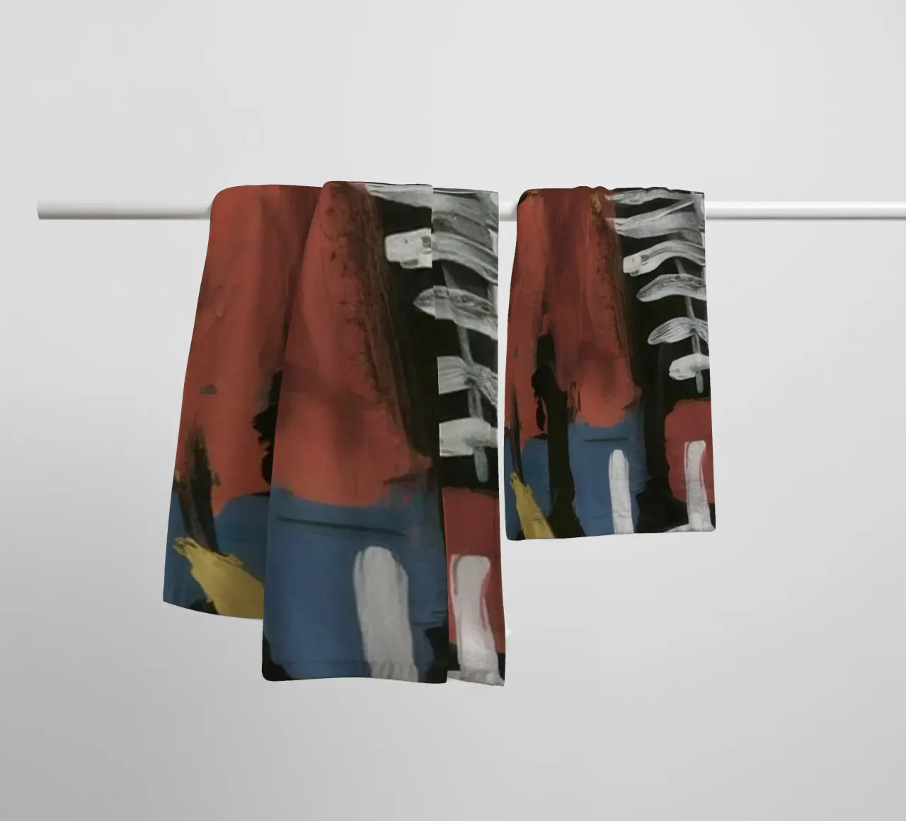 Skeleton Marching On towel by Muse Fragments