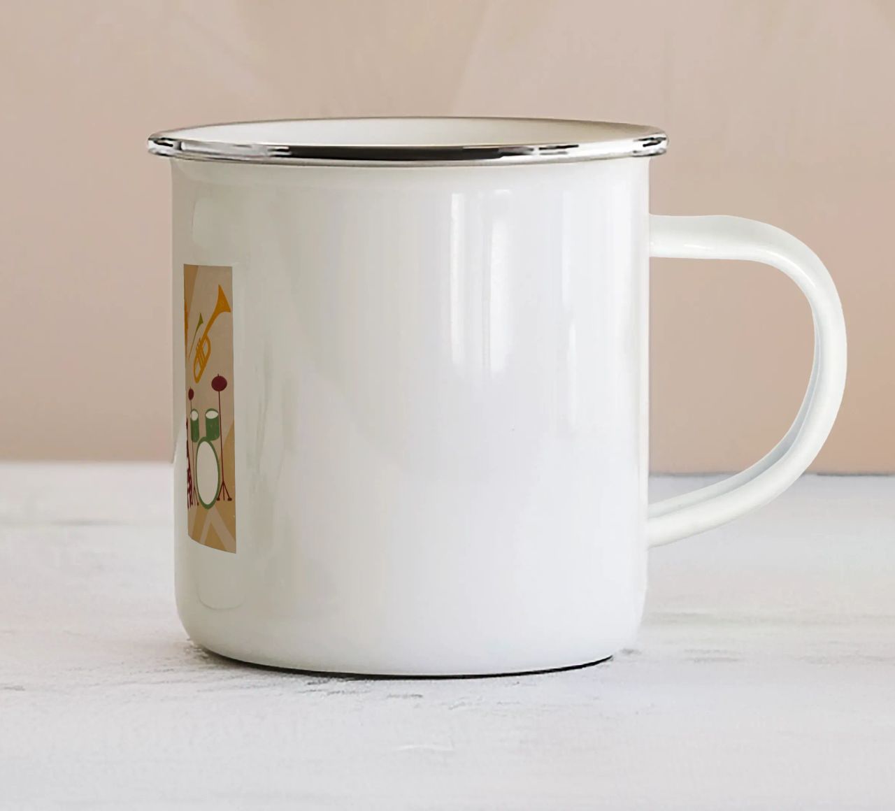 Musica pop retrò tazza in smalto da THE LATEST SHOP