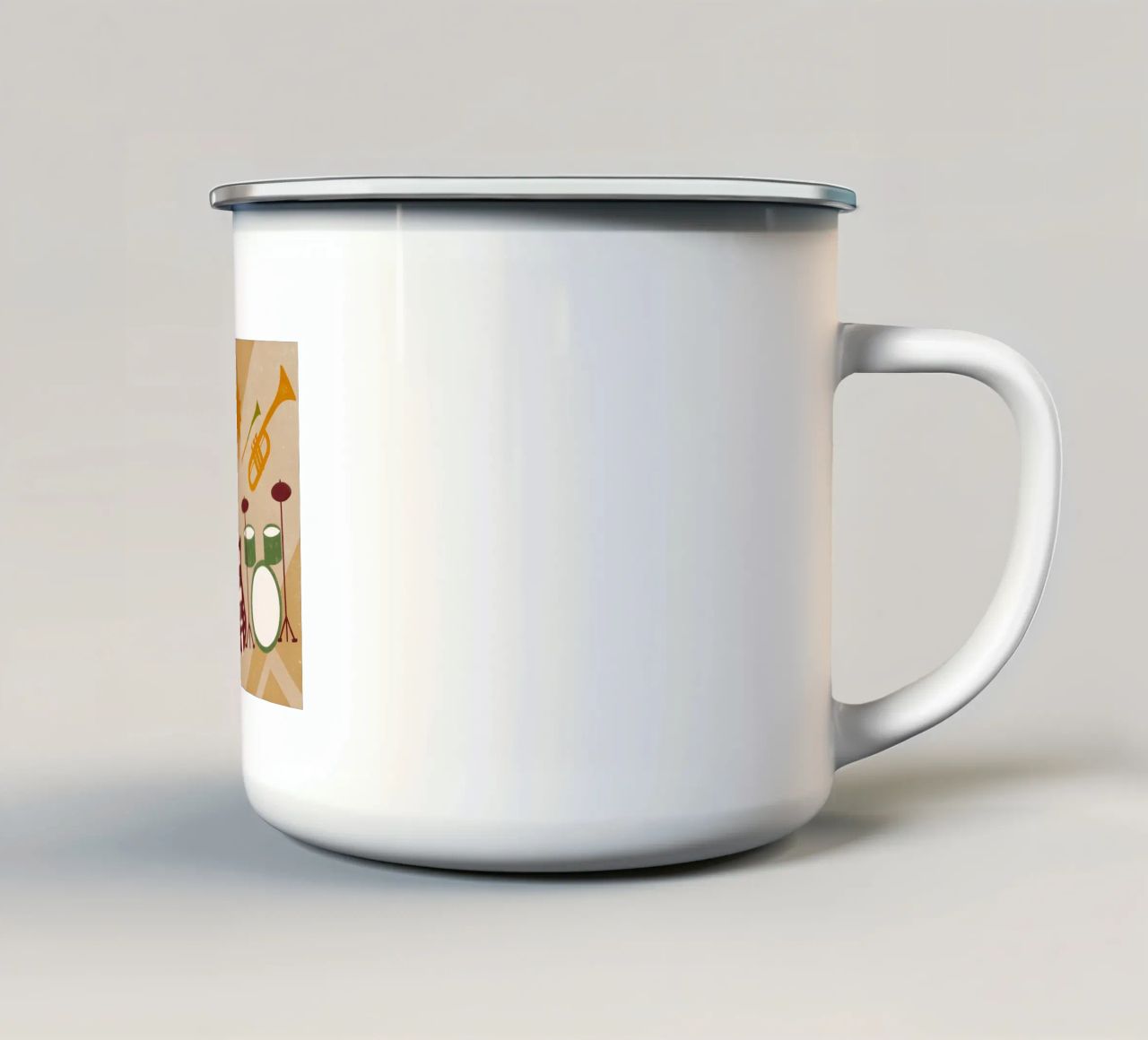 Musica pop retrò tazza in smalto da THE LATEST SHOP