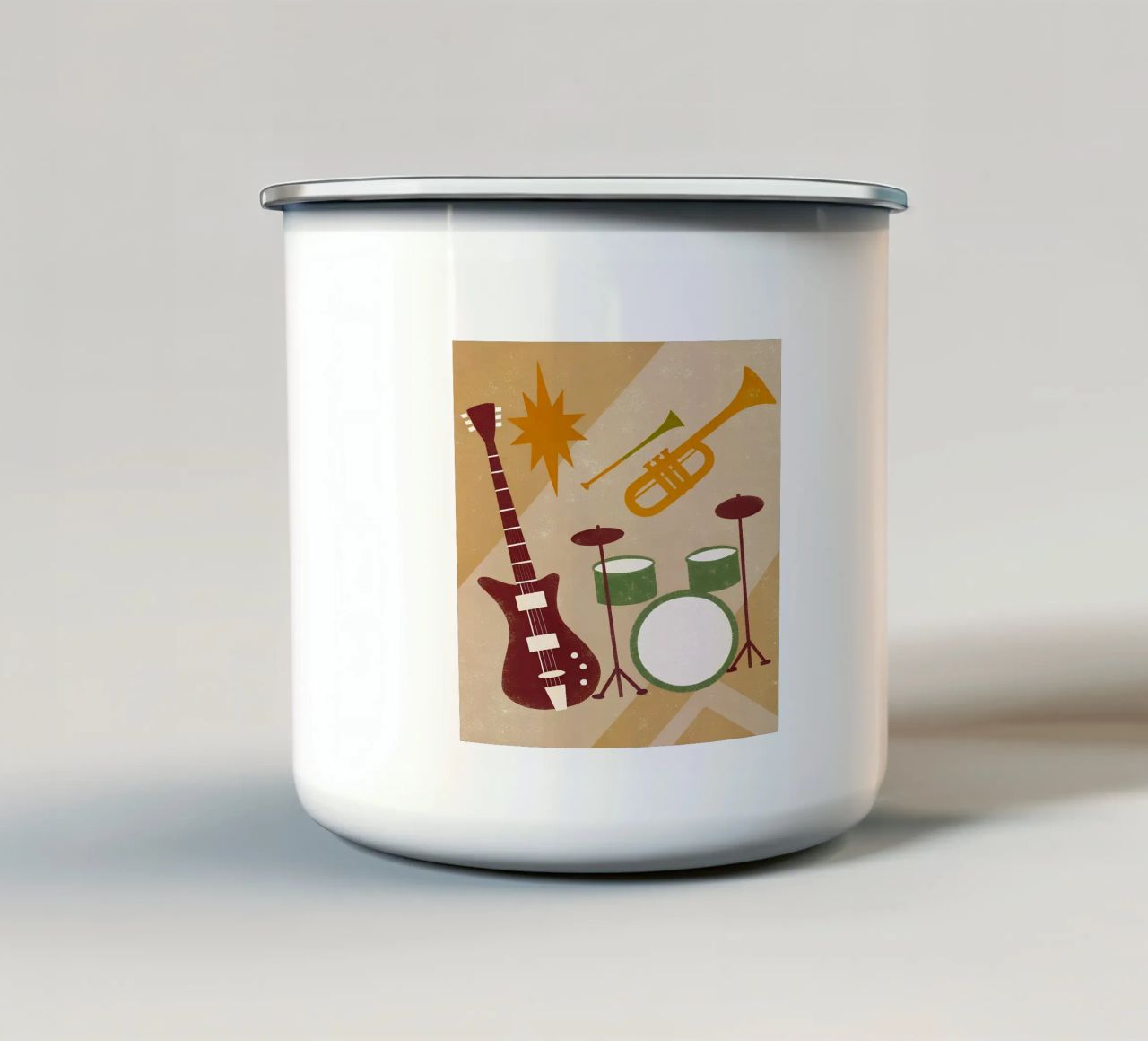 Musica pop retrò tazza in smalto da THE LATEST SHOP