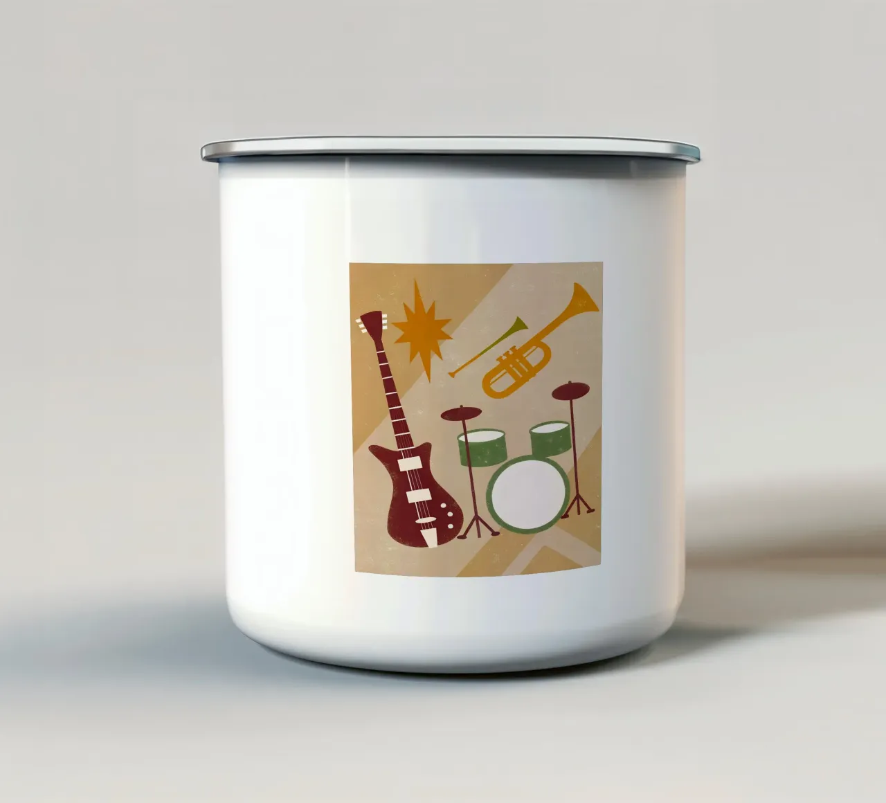Musica pop retrò tazza in smalto da THE LATEST SHOP