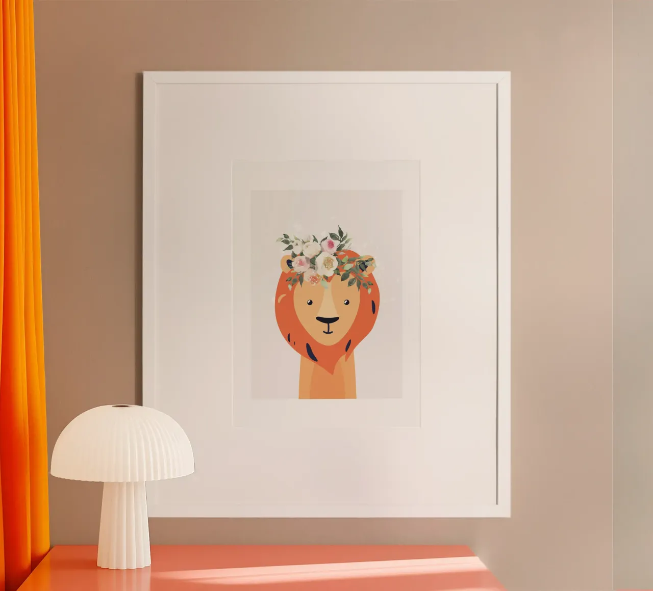 LITTLE LION poster con telaio in alluminio da Einfach Uebel