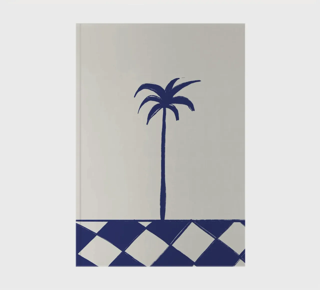 Palm tree and checkerboard notebook by Sixmai