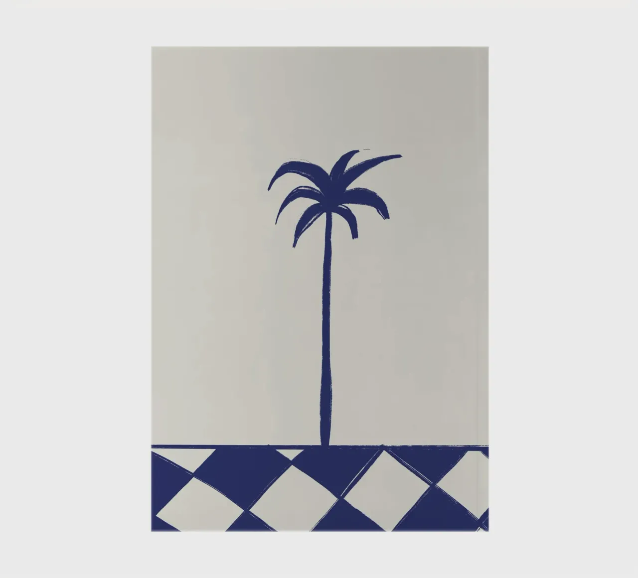 Palm tree and checkerboard notebook by Sixmai