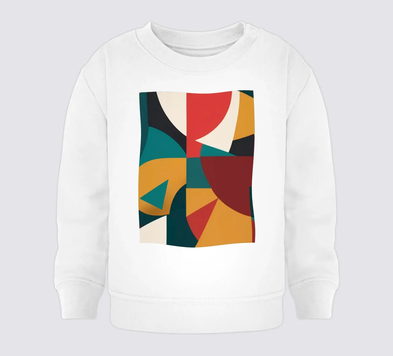 Arte geometrica astratta con colori e forme audaci felpa neonato da DesignDoodle