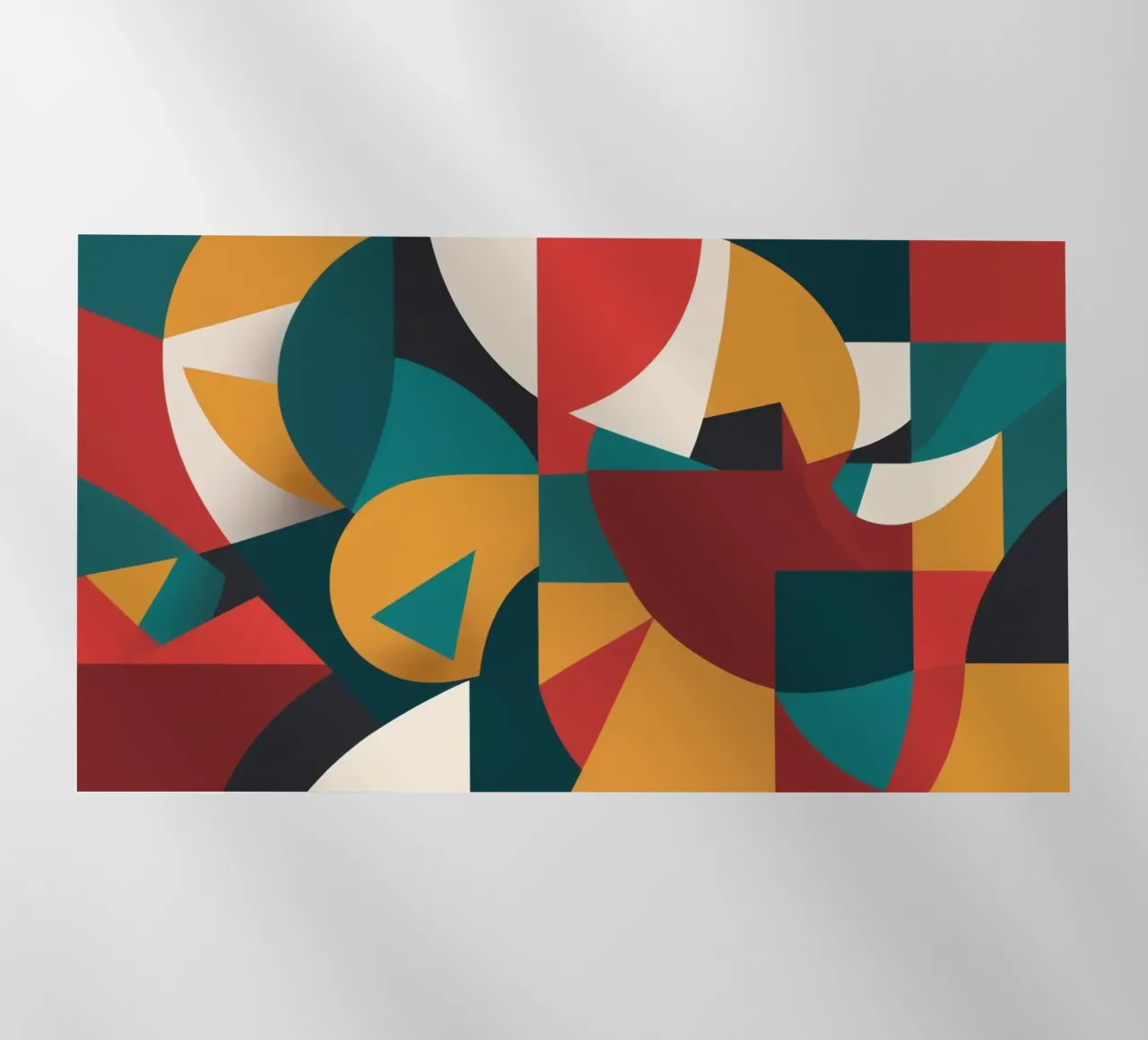 Arte geometrica astratta con colori e forme audaci pellicola backlit da DesignDoodle