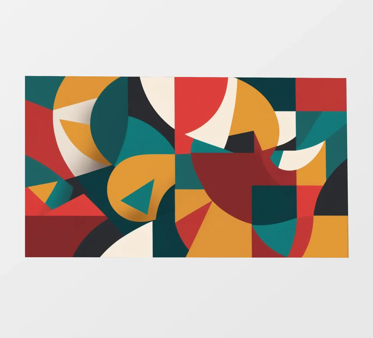 Arte geometrica astratta con colori e forme audaci telo in pvc da DesignDoodle