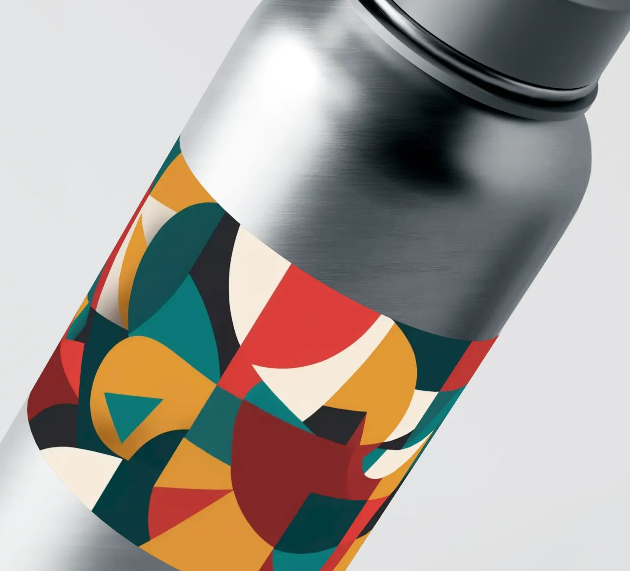 Abstrakte geometrische Kunst mit kräftigen Farben und Formen Sticker von DesignDoodle
