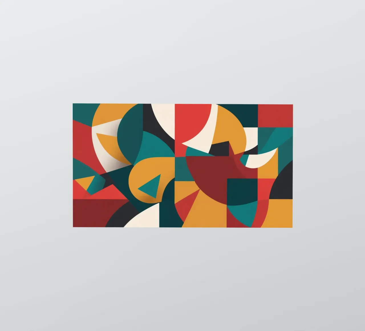 Abstrakte geometrische Kunst mit kräftigen Farben und Formen Sticker von DesignDoodle