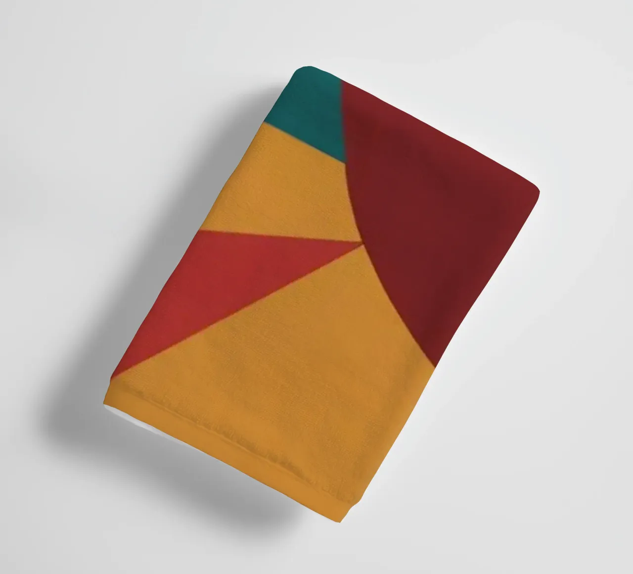 Abstract geometric art featuring bold colors and shapes towel by DesignDoodle