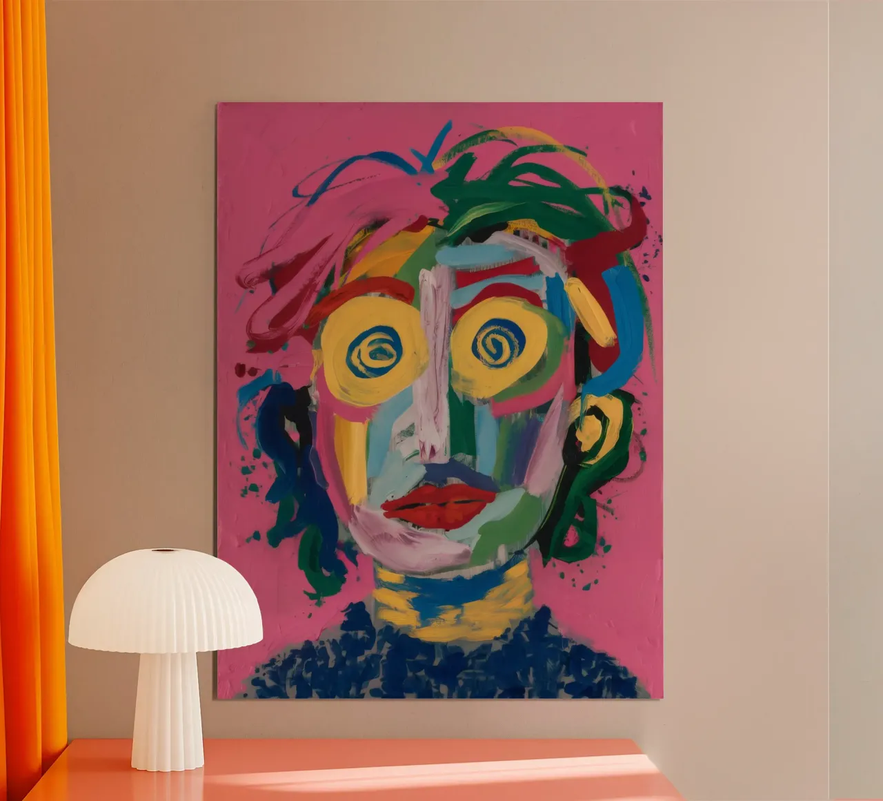 Vivid Abstract Portrait hahnemühle by Muse Fragments