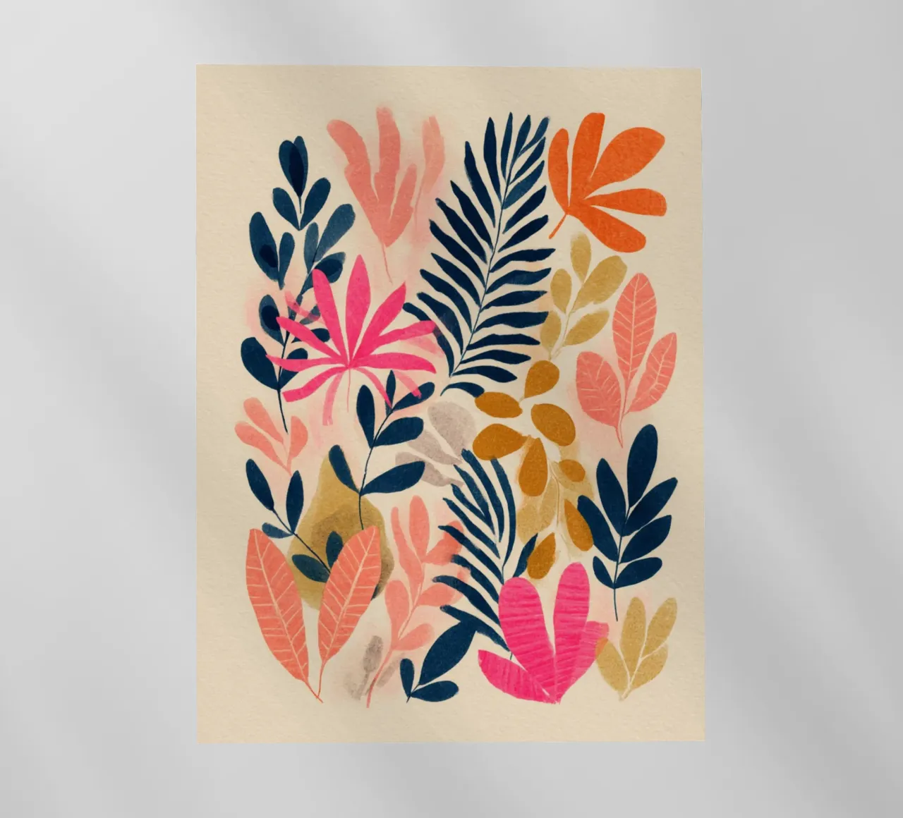 Botanical Abstract in Pink, Orange and Blue pellicola backlit da Gypsy Galleria
