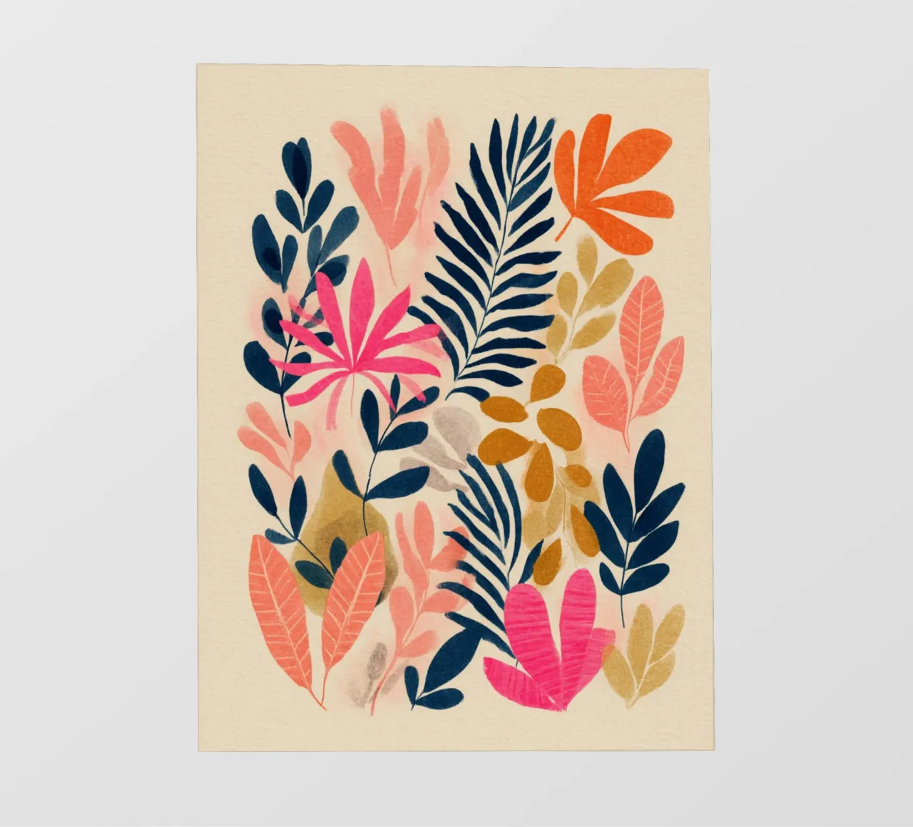 Botanical Abstract in Pink, Orange and Blue pellicola backlit da Gypsy Galleria