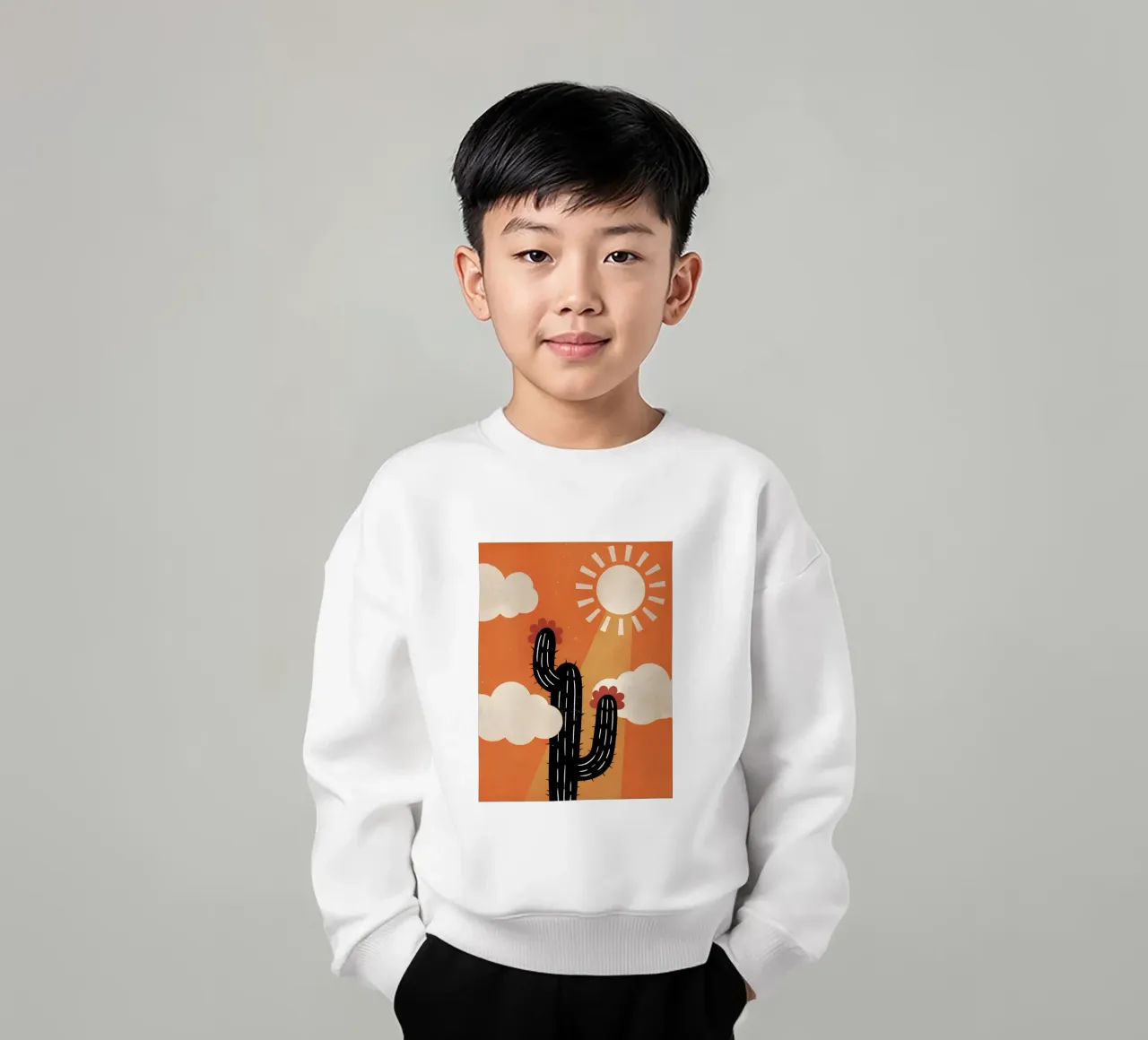 Cactus e sole Retro Pop felpa bambino da THE LATEST SHOP