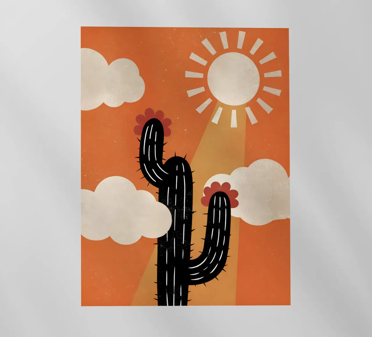 Cactus e sole Retro Pop pellicola backlit da THE LATEST SHOP